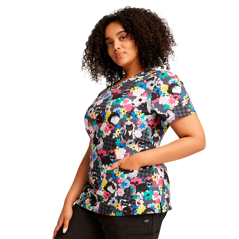 Медицинска туника Dickies EDS DK616 принт Fur-ever Floral