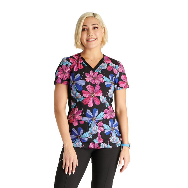Медицинска туника CHEROKEE CK793 принт Floral Flashback