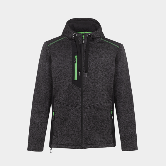Суитшърт с цип BWOLF NORD Hoodie Сив меланж цвят