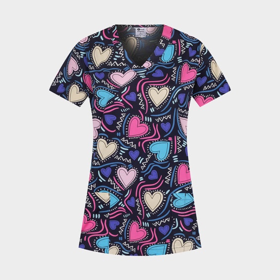 Медицинска туника Bwell BAMBINA принт Forever Love
