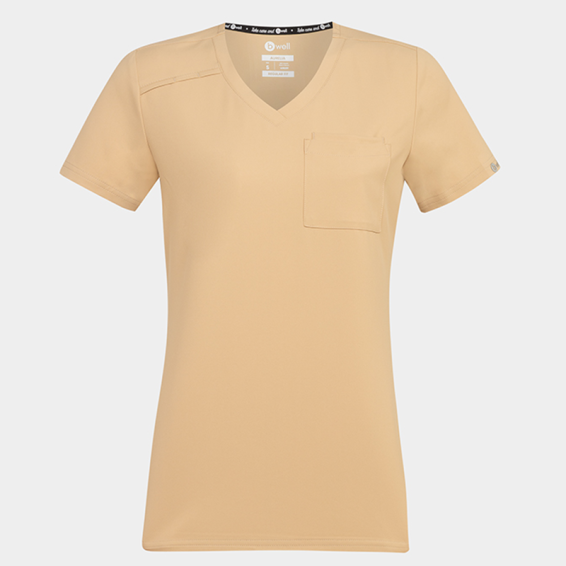 Медицинска туника Bwell AURELIA Tunic Latte цвят