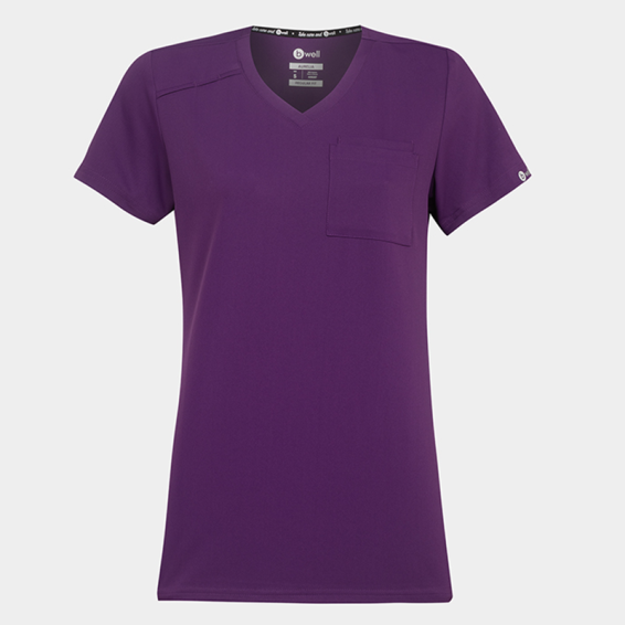 Медицинска туника Bwell AURELIA Tunic Eggplant цвят