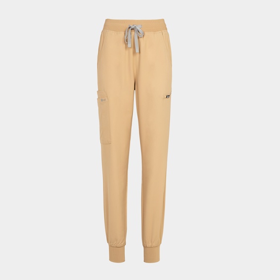 Медицински панталон Bwell AURELIA Jogger Latte цвят