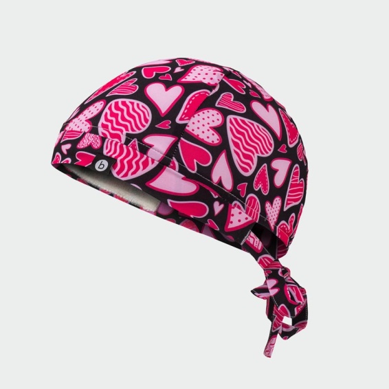 Медицинска шапка Bwell MODENA принт Pink Hearts