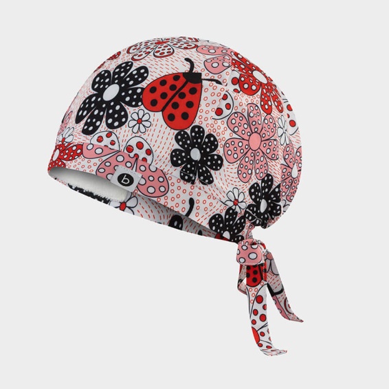 Медицинска шапка Bwell MODENA принт The Ladybug Garden