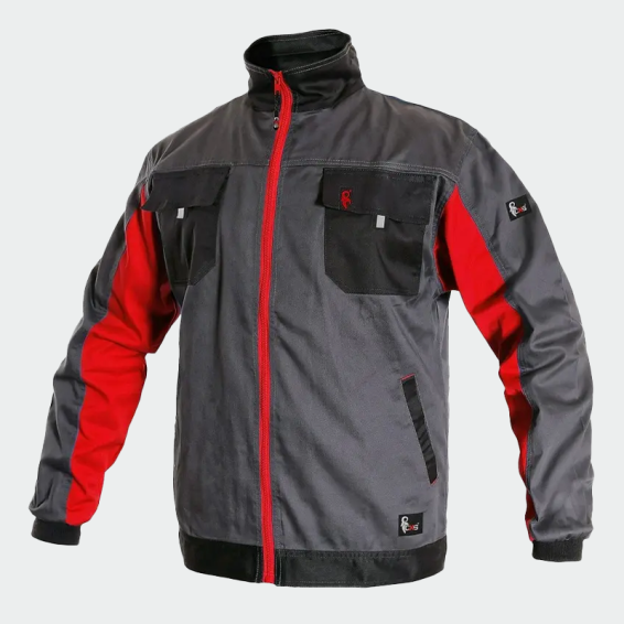Лятно работно яке PERSEUS Jacket Сив / червен