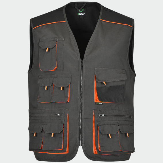 Летен работен елек ATLAS Vest Тъмно сив