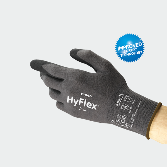 Нитрилни ръкавици Ansell HyFlex 11-840 Тъмно сив цвят