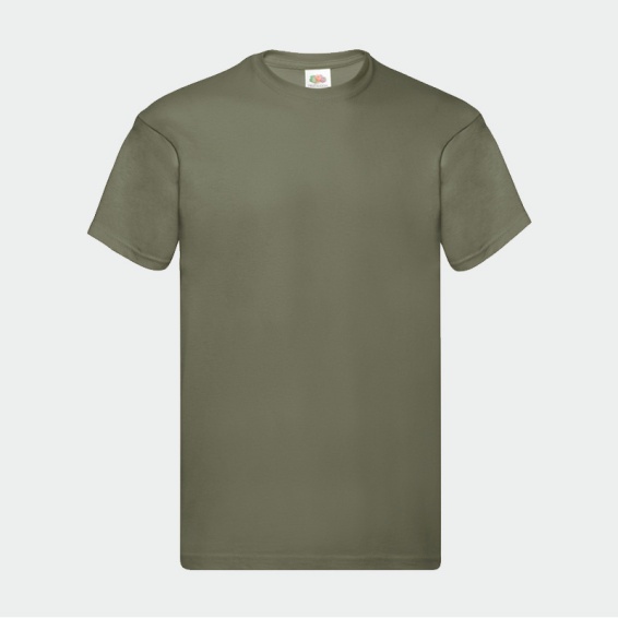 Тениска Fruit of the Loom ORIGINAL T Olive цвят