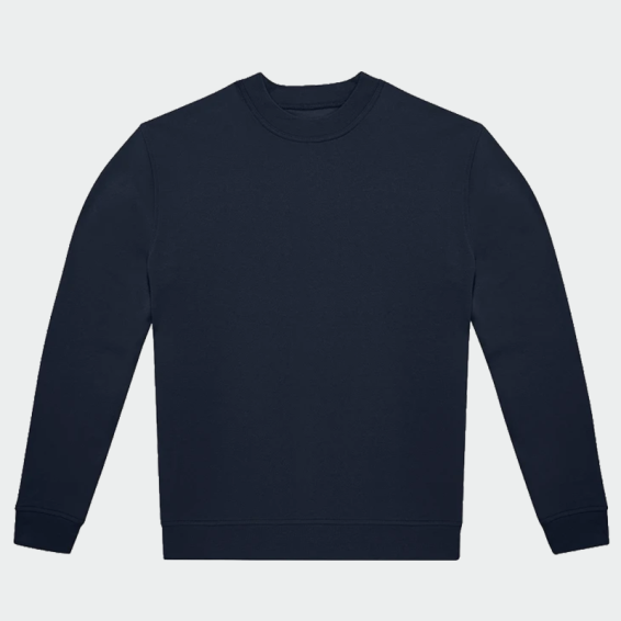 Блуза с дълъг ръкав B&C collection ID.222 Тъмно син цвят