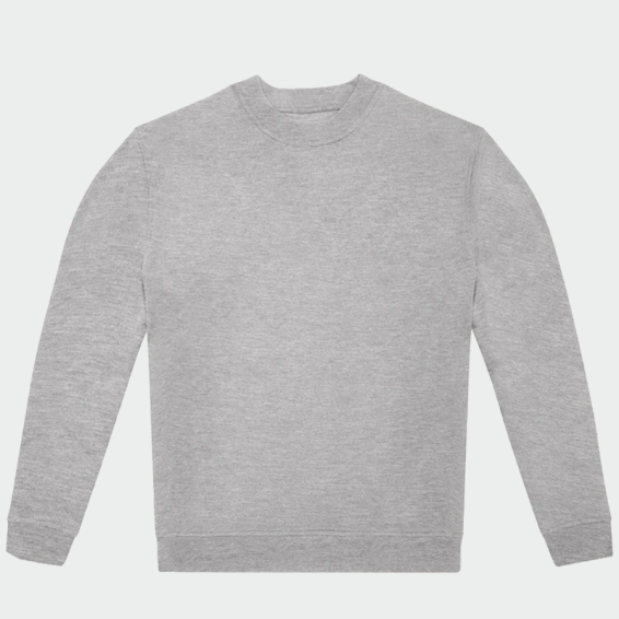 Блуза с дълъг ръкав B&C collection ID.222 Сив меланж цвят