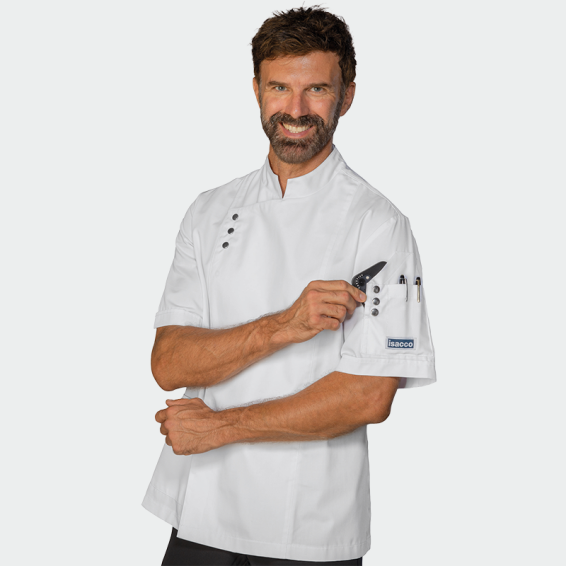 Готварска туника ISACCO MADRID S/S Бял цвят