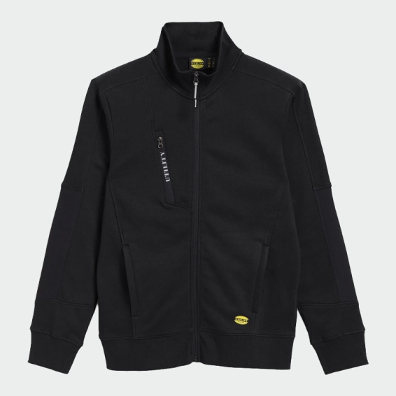 Суитшърт с цип Diadora FZ LITEWORK Черен цвят